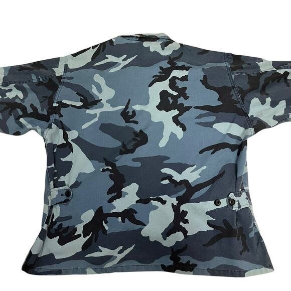 Sky Blue Camo Fatigue Jacket Size XXL - Picture 4 of 8
